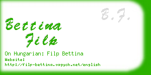 bettina filp business card